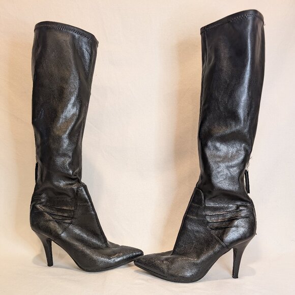 Nine West Fairvinda Women’s Knee High Pointy Toe Stiletto Heel Boots - Picture 3 of 8